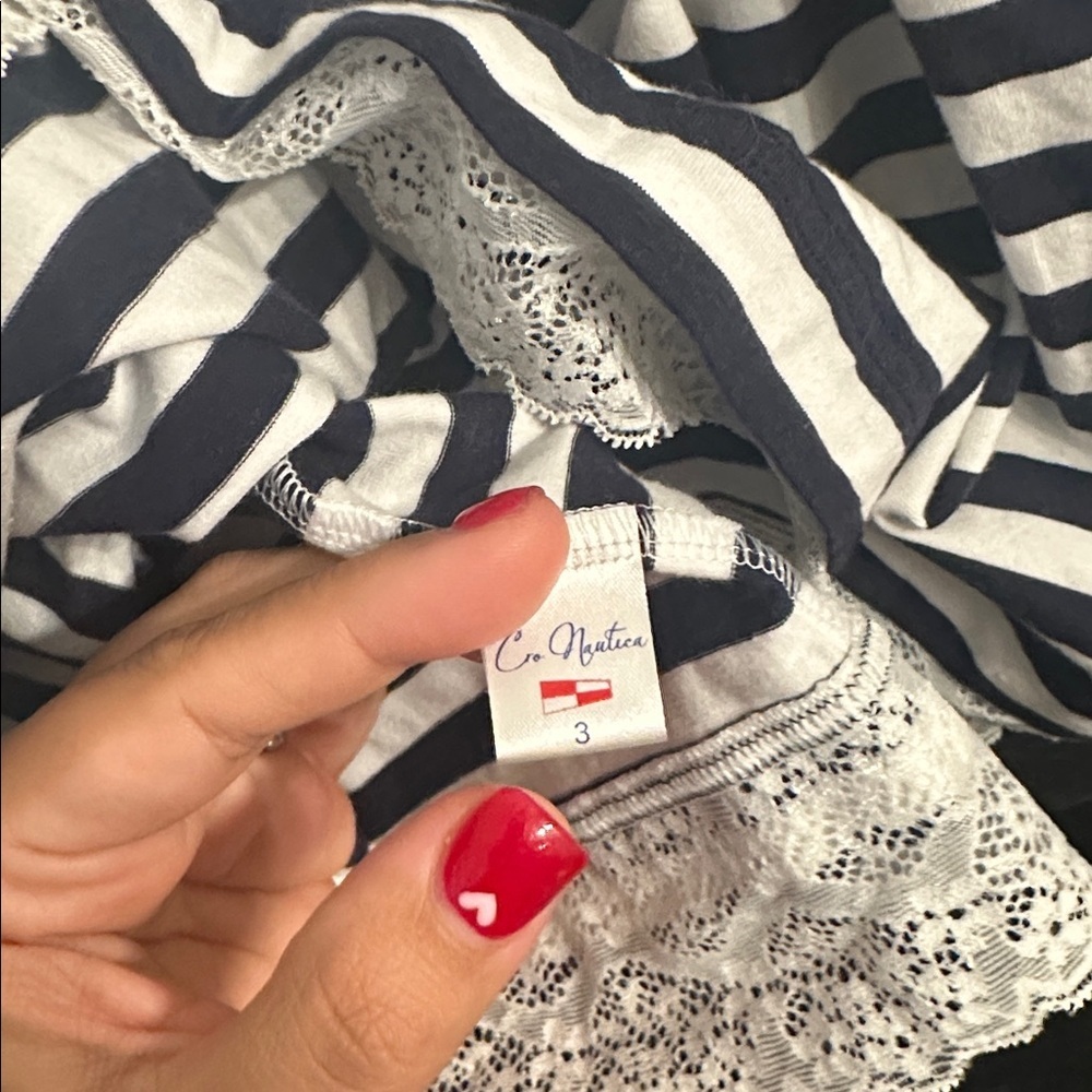 Cro Nautica Navy and White Striped Kids sailor Dress 3T - Picture 5 of 6